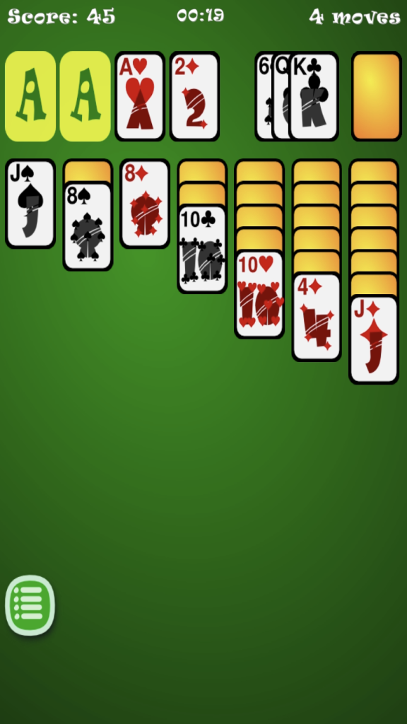 Classic klondike solitaire app schermprint